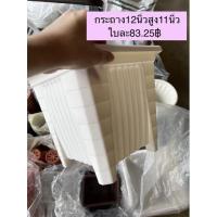 ราคา กระถางขาวทรงสี่เหลี่ยม12นิ้ว 12ใบ สีขาวพลาสติกเกรดดี (8882706029)