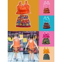 ราคา ชุดเสื้อคอกระเช้า+ผ้าถุง เด็ก ชุดย้อนยุค สงกานต์ งานโรงเรียน (22623223389)