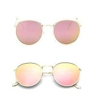 ราคา แว่นตา GAMT Round Aviator Sunglasses Golden Frame Pink Film - กรอบทอง เลนส์ปรอทสีชมพู ของแท้ พร้อมส่ง (1319027573)