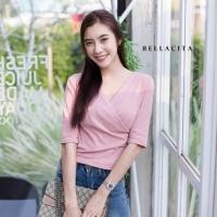 ราคา เสื้อคอวีไขว้หน้า งานป้าย BELLACITA (1168799552)