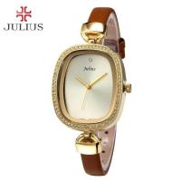 ราคา Julius นาฬิกาแฟชั่นเกาหลีของแท้ % ประกันศูนย์ไทย นาฬิกาข้อมือผู้หญิง สายหนัง รุ่น Ja-298 (2696140015)