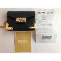 ราคา New Michael kors MK ใส่นามบัตร หนังสีดำ อะไหล่ทอง (2103043328)