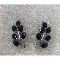 ราคา ต่างหูนิล เงินแท้ 925 ตัวเรือนชุบทองคำขาวแท้ (4944626298)