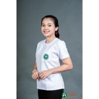 ราคา เสื้อกาวน์คอกลมหญิง ผ้าวาเลนติโน่ ปักตรากระทรวงสาธารณสุข (4184121411)