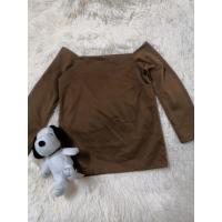 ราคา เสื้อปาดไหล่สีน้ำตาล เสื้อสีน้ำตาล เสื้อปาดไหล่ ปาดไหล่ (4264589499)
