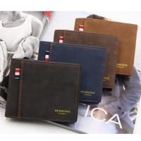 ราคา Men Bense กระเป๋าสตางค์ ผู้ชาย กระเป๋าเงิน กระเป๋าตัง บาง ทรงสั้น Wallet Mens Luxury Leather Credit/ID Card Holder Billf (22846698247)