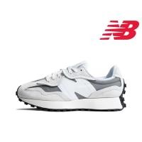 ราคา New Balance NB327 Anti slip and wear-resistant low top running shoes for men's white gray (25500776948)