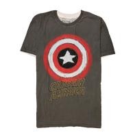 ราคา เสื้อยืดกัปตันอเมริกา มาร์เวล Captain America Marvel การ์ตูนลิขสิทธิ์แท้ รุ่น 0718TB-947 สีเทาฟอก Supercomics (3844981673)