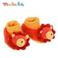 ราคา Moulin Roty ถุงเท้า เด็กอ่อน รองเท้าเด็กอ่อน สำหรับแรกเกิด - 9 เดือน ถุงเท้าเด็กแรกเกิด ลายสิงโต Les Loustics MR-636009 (5015723359)