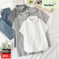 ราคา พร้อมส่ง จากกรุงเทพฯ - เสื้อคอบัว - แขนสั้น สไตล์ญี่ปุ่น มินิมอล มูจิ ผ้าสาลู 2 ชั้น (4สี) เสื้อสีขาว เสื้อขาว (14198716194)