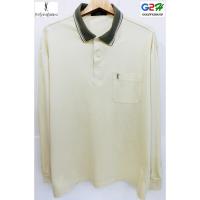 ราคา YSL YVES SAINT LAURENT แท้ เสื้อยืดโปโลแขนยาวสปอตหรูสุดเท่ห์ (680184445)
