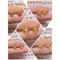 ราคา ตุ้มหู ต่างหู หุ้มทองแท้100% ถูกสุดๆ เกรดงานร้านทอง มีลายให้เลือกเยอะ ทองเค ทองไมครอน แถมตลับฟรี (5187089958)