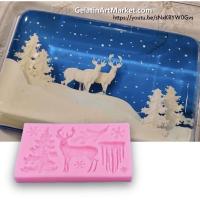 ราคา (พร้อมส่ง) แม่พิมพ์ซิลิโคน พิมพ์ซิลิโคนสามมิติ ฟองดอง พิมพ์วุ้น กวางหิมะ (7945142268)
