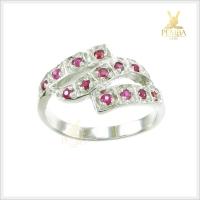 ราคา แหวนทับทิมพม่าแท้ สีชมพูหวานๆ สวยงาม เงินแท้925 แหวนพลอยแท้ (3277787597)