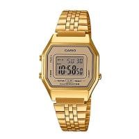 ราคา Casio Standard นาฬิกาข้อมือผู้หญิง สายสแตนเลส รุ่น LA680,LA680WGA,LA680WGA-9,LA680WGA-9DF - สีทอง (498229493)