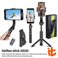 ราคา ไม้เซลฟี่บลูทูธ GS30 ไม้เซลฟี่พร้อมรีโมท กันสั่น พร้อมขาตั้งกล้อง ขาตั้งกล้องมือถือเซลฟี่ (6974309492)
