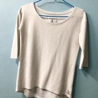 ราคา เสื้อแขนสามส่วนสีครีมขาวcc-oo (22921320979)