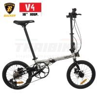 ราคา รถจักรยานพับแบบ 16 นิ้ว ยี่ห้อ BACKER รุ่น V4 โครโมลี่ (8554745901)