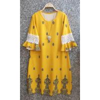 ราคา เดรสสีเหลือง สาวอวบ (2142044002)