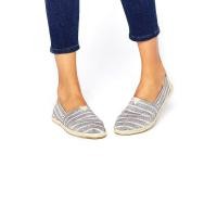 ราคา TOMS BROWN METALLIC STRIPE ROPE SOLE WOMEN'S CLASSIC (1087967021)