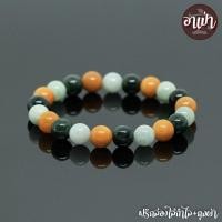 ราคา หินหยกพม่า 3 สี หยกแท้ 100% Jade ขนาด 10 มิล เจ้าแห่งหินมีค่า เสริมความมั่งคั่งร่ำรวย หยกเขียว หยกน้ำผึ้ง หินสีเขียว (6603490155)