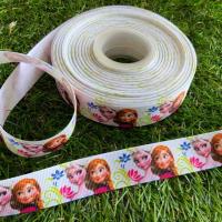ราคา ริบบิ้นผ้าพิมพ์ลายการ์ตูน เอลซ่าอันนา กว้าง22m (6141618241)