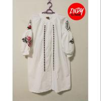 ราคา เดรสยาวสาวอวบทรงเชิ้ตงานป้าย งานปักแท้ ขนาดอก 50" (1936576776)