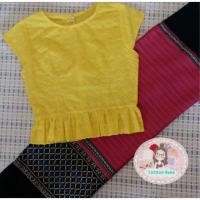 ราคา SALE‼️ เสื้อพื้นเมือง เสื้อลูกไม้สีเหลือง แขนปีกนก (2059348409)