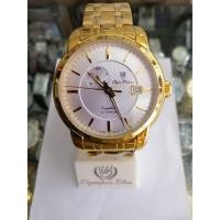 ราคา นาฬิกา Olym pianus (OP) sportmaster sapphire ระบบ Automatic ตัวเรือนทอง หน้าปัดขาว (3861452461)