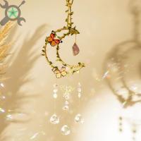 ราคา โมบายจับแสงอาทิตย์ รูปดวงจันทร์ ผีเสื้อ ประดับคริสตัล สําหรับแขวนตกแต่งหน้าต่าง SHOPCYC9067 (23952377887)