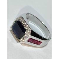 ราคา เเหวนชาย2990พลอยเเท้ยอดไพลินข้างทับทิม (10869048699)