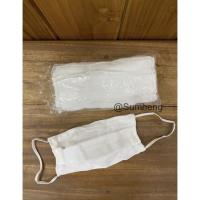 ราคา ผ้าปิดจมูก ผ้าปิดจมูกสีขาว ผ้าขาว1 ขายยกโหล (11744202639)