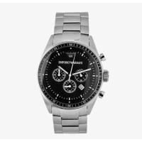 ราคา EMPORIO ARMANI นาฬิกาข้อมือผู้ชาย รุ่น AR0585 Sportivo Chronograph Black Dial - Silver (23045434958)