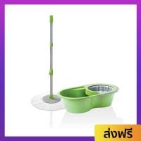 ราคา ชุดถังปั่น Scotch-Brite 3M พร้อมไม้ถูพื้นไมโครไฟเบอร์ ถังปั่นน้ำหนักเบา รุ่น Eco DuaL Wash - ม็อบถูพื้นปั่น (22686993608)