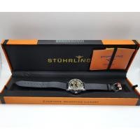 ราคา นาฬืกา STUHRLING MEN'S 3982.04 AUTOMATIC SKELETONE STAINLESS STEEL BLACK LEATHER STRAP WATCH 39 MM พร้อมกล่อง (ใหม่) (19084142289)
