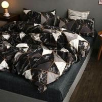 ราคา (ลายสามเหลี่ยม หินอ่อน) ชุดผ้าปูที่นอน6ฟุตพร้อมผ้านวม (5350290599)