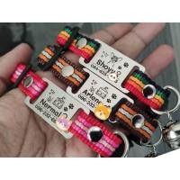 ราคา ป้ายชื่อสุนัข + ปลอกคอ Size M (พร้อมแกะสลัก ชื่อ เบอร์โทร รูปภาพการ์ตูน ฟรี) (16389658093)