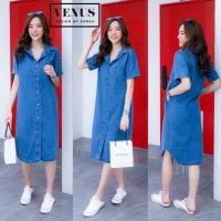 ราคา VN#เดรสยีนส์#เดรสยีนส์แขนสั้น (12960319882)