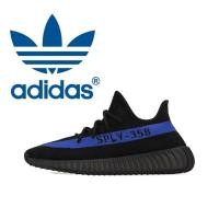 ราคา Adidas origins Yeezy Boost 350V2 black blue paint strip "Dazzling Blue Anti slip and wear-resistant low top running shoe (22959309000)