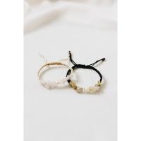 ราคา กำไลเชือกถักหินแท้ หินไหมทอง โรสควอตซ์ เสริมมงคล กำไลมินิมอล (3545041437)