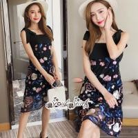 ราคา ฟรี EMS ชุดเดรสยาว งานป้าย Lady Ribbon Thailand เสื้อผ้าแฟชั่นผู้หญิง Dress Size M สีดำ พร้อมส่งสวยเหมือนแบบ (1101717228)