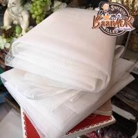 ราคา 1y (90cmx150cm) ผ้าโปร่ง แข็ง ผ้าตาข่าย แข็ง สีขาวออฟไวท์ ขนาดกว้าง 90 เซนติเมตร x ความยาว 150 เซนติเมตร (5029297217)