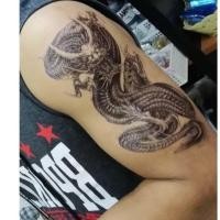ราคา N1S #มังกร2 สติกเกอร์กันนำ้ #Temporary tattoo Sticker (8354648918)