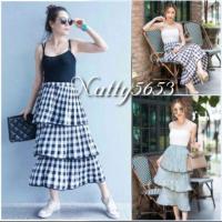 ราคา กระโปรงอัดพลีท 3 ชั้น ผ้าลาย (4132518594)