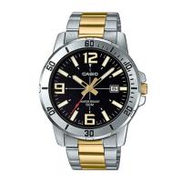 ราคา Casio Standard นาฬิกาข้อมือผู้ชาย สายสแตนเลส รุ่น MTP-VD01SG,MTP-VD01SG-1B,MTP-VD01SG-1BV - สีเงินลับทอง (5113165561)