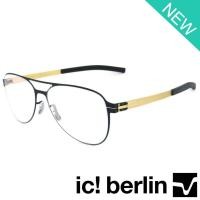 ราคา Ic Berlin แว่นตารุ่น 014 C-4 สีดำขาทอง กรอบเต็ม ขาข้อต่อ วัสดุ สแตนเลส สตีล Eyeglasses Stainless Steel (2613836558)