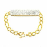 ราคา เลสข้อมือชายเพชรแท้เกสรทองคำแท้9k (13225564378)