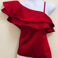 ราคา เสื้อไหล่เบี่ยงแต่งระบายงานซาร่าเก๋ๆ (1876755168)