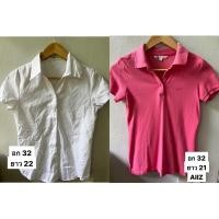 ราคา เสื้อโปโล AIIZ มือสอง เสื้อคอปกสีขาว สาวไซส์ S (14289541248)