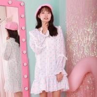 ราคา เดรสพิมพ์ลายดอกไม้ ทรงน่ารัก งานป้าย แบรนด์ Macaron (2302711865)